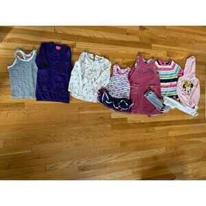 9 Pc Toddler Girl Clothes Bundle 5/6 Lot Pants Dresses Tops  Tights Sweatshirt‌